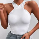 Cross Back Crop Top Minimalist Design Sexy Style Spring Summer Fashion Wholesale Available priva