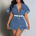 Womens Vintage Frayed Denim Jacket Stylish Casual Lightweight Perfect for Spring and Autumn Whol