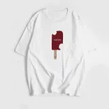 Vintage American Style Printed T Shirt for Women Casual Loose Fit Round Neck Short Sleeve Summer