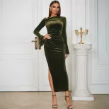 Elegant Womens Midi Dress Spring Summer Collection Sophisticated Style Perfect for Parties Whole