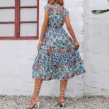Floral Print Vacation Dress Sweet and Elegant Design Ideal for Summer Occasions Wholesale Availa