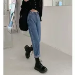 跨境2023春季牛仔裤女时尚宽松显瘦新款百搭休闲直筒老爹萝卜裤潮