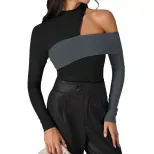 Womens Irregular Design T Shirt Trendy Style Fall Winter Collection Unique Look Wholesale Availa