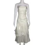 Elegant French Style Womens Maxi Dress Sweet Aesthetic Spaghetti Straps Perfect for Parties and
