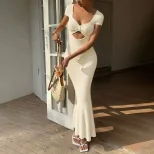 Elegant Mermaid Long Dress French Style Sexy Design Formal Occasion Wholesale Available OEM ODM