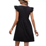 V Neck Floral Print Dress Elegant Design Comfortable Fabric Suitable for Casual or Formal Occasi