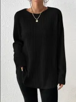 Casual Loose Fit Solid Color Sweater Round Neck Autumn Winter Comfortable Fabric Wholesale Avail