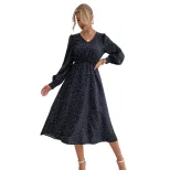 Elegant V Neck Womens Dress Fashionable Versatile Chic Ideal for Casual Outings or Parties Whole