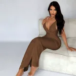 Summer Womens Bodycon Maxi Dress Solid Color Knitted Backless High Waist Slim Fit Casual or Part