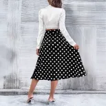 Elegant Long A Line Skirt for Women Ribbed Texture Slim Fit Sophisticated Style Perfect for Form