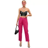 Casual Wide Leg Denim Trousers Fashionable Loose Fit Versatile Style Perfect for Everyday Wear W