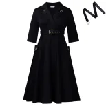 Elegant Plus Size African Dress High Waist Suit Collar Stylish Design Perfect for Formal Occasio