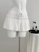 Lace Mini Skirt Low Waist A Line Design Elegant Style Perfect for Parties and Casual Wear Ready