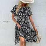 Elegant Leopard Print Maxi Dress Summer Vacation Style Womens Fashion Wholesale Available low MO
