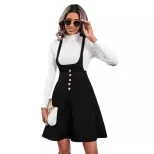 Elegant Solid Color Slip Dress Slim Fit Adjustable Straps Versatile Style Perfect for Casual or