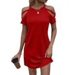 Loose Fit Casual Sexy Off Shoulder Knit Mini Dress Spring Summer Collection Perfect for Parties