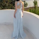 Elegant Floral Maxi Dress V Neck Sleeveless Summer Style Perfect for Vacation or Casual Outings Wholesale Availa