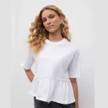 Cotton Pleated T Shirt Soft Loose Fit Round Neck Casual Everyday Wear Wholesale Available fast s