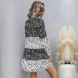Womens Loose Fit Long Sleeve Dress Zebra Print Casual Summer Wear Available in Multiple Sizes Wholesale