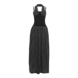 Summer Womens Dress Sexy Backless Halter Neck Trendy Polka Dot Design Perfect for Parties and Ev