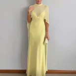 Womens Summer Dress Slim Fit Solid Color French Style Available in Black Yellow Purple Wholesale Sizes S to 3XL
