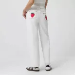 High Waisted Embroidered Denim Trousers Straight Leg Womens Fashion Casual Style Wholesale Avail