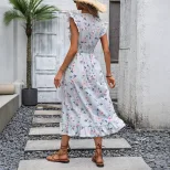 Floral Print Dress Fresh and Sweet Design Perfect for Spring Summer Occasions Wholesale Availabl