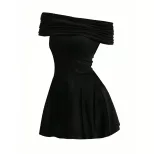 Summer Womens Dress Off Shoulder High Waisted Short Skirt Elegant Design Perfect for Casual Outi