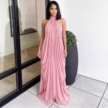 Summer Womens Fashion Set Halter Neck Strapless Sheer Fabric Bodycon Skirt Perfect for Parties o