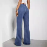High Waisted Wide Leg Jeans Loose Fit Casual Style Denim Fabric Perfect for Everyday Wear Wholes