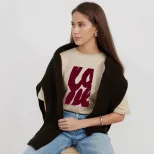 Womens Casual Loose Fit Cotton T Shirt Summer Short Sleeve Round Neck Simple Letter Print Versat