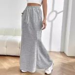 Casual A Line Midi Skirt Simple Design Versatile Style Spring Summer Wear Wholesale Available