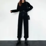 跨境黑色阔腿牛仔裤女2023新款韩版高腰显瘦百搭学生直筒拖地长裤