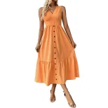 Sleeveless Maxi Dress Solid Color Minimalist Style Summer Fashion Wholesale Available low MOQ