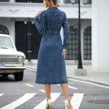 Casual Denim Dress for Women Waist Defining Stylish Comfortable Perfect for Everyday Wear Ready