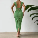 Sexy Backless Bodycon Cami Dress Spring Summer Collection Perfect for Parties Wholesale Availabl