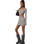 Womens Trendy Hollow Design Mini Dress Spring Summer Collection Casual Chic Style Wholesale Avai