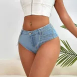 Fashionable Womens Denim Shorts Heavyweight Fringed Stretchy Casual Summer Wear Wholesale Availa