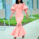 Off Shoulder Lace Mermaid Dress Elegant Design Summer Style Perfect for Parties Wholesale Availa