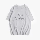Womens Summer Loose Fit Cotton T Shirt Graphic Print Round Neck Short Sleeve Casual Wear Wholesa
