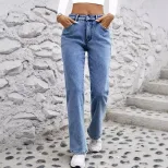 Womens Slim Fit Stretchy Fleece Lined Denim Pants Warm Comfortable Casual Style Wholesale Availa