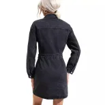 Elegant Denim Dress Trendy Style Chic Fit Versatile for Casual or Formal Occasions Wholesale Ava