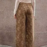 Casual Straight Leg Womens Trousers Slim Fit Stylish Design Comfortable Fabric Perfect for Every
