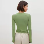 Womens Hollow Out Layered T Shirt Slim Fit Trendy Style Spring Summer Wholesale Available custom