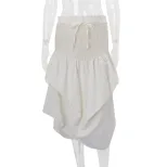 High Waisted Pleated Midi Skirt Fashionable Versatile Street Style Summer Collection Wholesale A