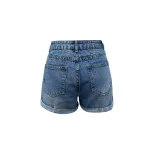 Womens Distressed Denim Shorts High Waist Ripped Design Casual Style Perfect for Summer Outings