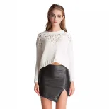 High Waist Split PU Leather Skirt Sexy Design Short Length Versatile Style Wholesale Ready to Sh