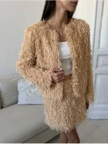 Fringe Jacket Set for Women Elegant Short Top and Skirt Autumn Winter Fashion Wholesale Availabl