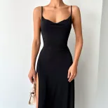 Elegant Womens Midi Dress Sexy Simple Fashionable Sleeveless Spring Summer Collection Wholesale