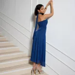 Elegant French Style Mesh Strapless Evening Dress Slim Fit High End Design Perfect for Parties W